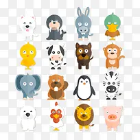 16款扁平化动物-空若网 16款扁平化动物-空若网