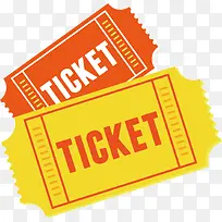 矢量图多彩的英文票-空若网 矢量图多彩的英文票-空若网