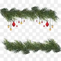 松树枝装饰圣诞球挂饰-空若网 松树枝装饰圣诞球挂饰-空若网
