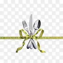 皮尺与餐具-空若网 皮尺与餐具-空若网