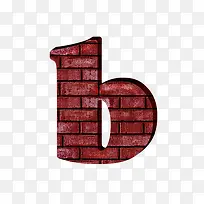 红砖墙字母b-空若网 红砖墙字母b-空若网