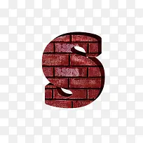 红砖墙字母s-空若网 红砖墙字母s-空若网