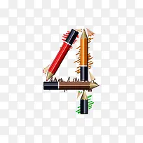 铅笔字母数字4-空若网 铅笔字母数字4-空若网