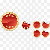 红色圆形标签素材-空若网 红色圆形标签素材-空若网
