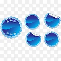 蓝色圆形标签素材-空若网 蓝色圆形标签素材-空若网