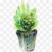 卡通手绘绿色清新花盆-空若网 卡通手绘绿色清新花盆-空若网