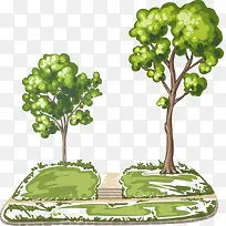 卡通手绘清新小树-空若网 卡通手绘清新小树-空若网