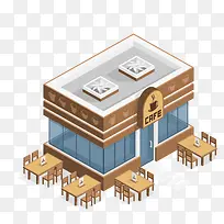 矢量玻璃咖啡厅-空若网 矢量玻璃咖啡厅-空若网
