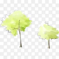 清新手绘小树-空若网 清新手绘小树-空若网