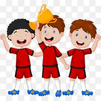 卡通可爱运动员领奖-空若网 卡通可爱运动员领奖-空若网