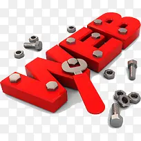 立体螺丝文字-空若网 立体螺丝文字-空若网