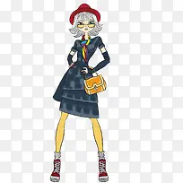 背着金色背包的时尚女性-空若网 背着金色背包的时尚女性-空若网