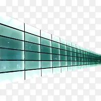 蓝色透明玻璃墙-空若网 蓝色透明玻璃墙-空若网