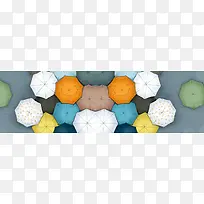 深色多彩伞背景banner-空若网 深色多彩伞背景banner-空若网