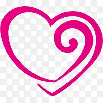 粉红色爱心元素-空若网 粉红色爱心元素-空若网