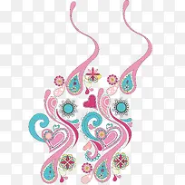 矢量彩色时尚装饰花纹背景素材-空若网 矢量彩色时尚装饰花纹背景素材-空若网