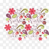 矢量彩色时尚装饰花纹背景素材-空若网 矢量彩色时尚装饰花纹背景素材-空若网