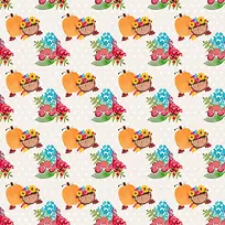 南瓜与花朵背景-空若网 南瓜与花朵背景-空若网