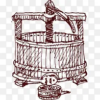 葡萄酒手绘元素-空若网 葡萄酒手绘元素-空若网