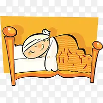 卧室休息插画-空若网 卧室休息插画-空若网