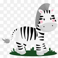 矢量卡通斑马素材-空若网 矢量卡通斑马素材-空若网