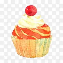 手绘水彩甜点蛋糕素材-空若网 手绘水彩甜点蛋糕素材-空若网