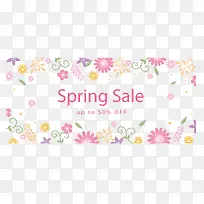 粉红春花促销横幅-空若网 粉红春花促销横幅-空若网