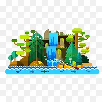 扁平化景观-空若网 扁平化景观-空若网