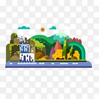 扁平化景观-空若网 扁平化景观-空若网