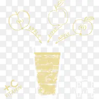 矢量手绘苹果饮料-空若网 矢量手绘苹果饮料-空若网