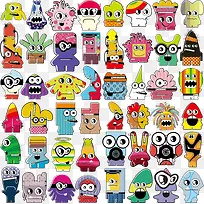 卡通怪物矢量背景-空若网 卡通怪物矢量背景-空若网