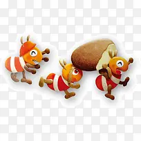 小蚂蚁搬食物-空若网 小蚂蚁搬食物-空若网