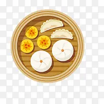 美食饺子手绘卡通素材-空若网 美食饺子手绘卡通素材-空若网