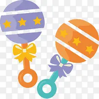 矢量沙锤婴儿玩具-空若网 矢量沙锤婴儿玩具-空若网