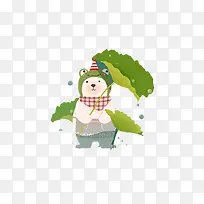 白色荷叶熊-空若网 白色荷叶熊-空若网