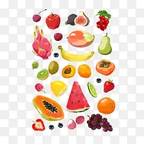 手绘水彩水果-空若网 手绘水彩水果-空若网