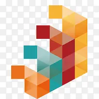 彩色不规划立方体矢量图-空若网 彩色不规划立方体矢量图-空若网
