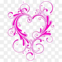 欧式紫色爱心花纹-空若网 欧式紫色爱心花纹-空若网