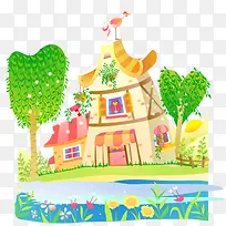 手绘童趣插画素材-空若网 手绘童趣插画素材-空若网