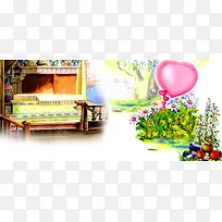 唯美油画背景-空若网 唯美油画背景-空若网