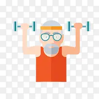 矢量卡通扁平化举重素材-空若网 矢量卡通扁平化举重素材-空若网