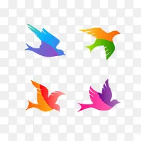 彩色和平鸽-空若网 彩色和平鸽-空若网