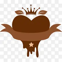 咖啡色爱心标签-空若网 咖啡色爱心标签-空若网