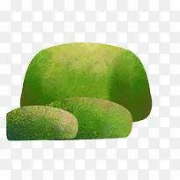 卡通手绘水彩绿色石头-空若网 卡通手绘水彩绿色石头-空若网