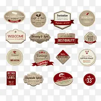 欧式复古标签矢量素材-空若网 欧式复古标签矢量素材-空若网