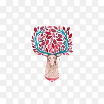 彩色的鹿头-空若网 彩色的鹿头-空若网