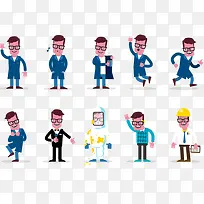 扁平化卡通形象素材-空若网 扁平化卡通形象素材-空若网