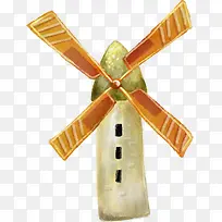 可爱手绘风车建筑-空若网 可爱手绘风车建筑-空若网