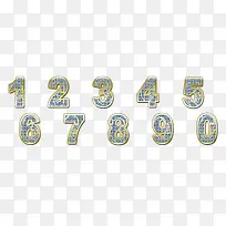 蓝钻金边阿拉伯数字PNG-空若网 蓝钻金边阿拉伯数字PNG-空若网