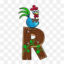 卡通可爱字母动物免抠素材-空若网 卡通可爱字母动物免抠素材-空若网